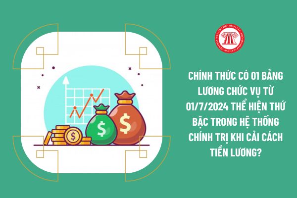 Chính thức có 01 bảng lương chức vụ từ 01/7/2024 thể hiện thức bậc trong hệ thống chính trị khi cải cách tiền lương?