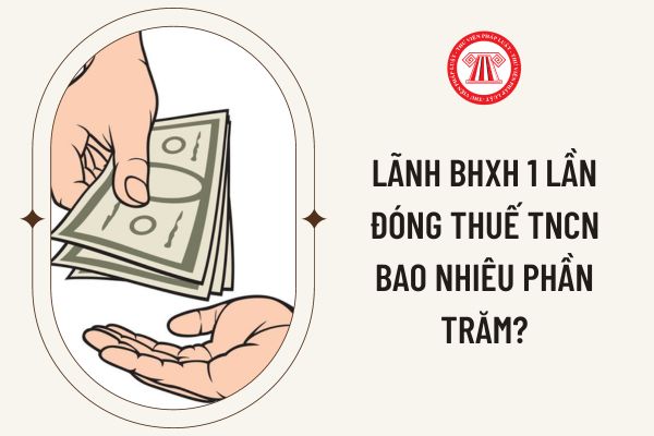 Lãnh BHXH 1 lần đóng thuế TNCN bao nhiêu phần trăm?