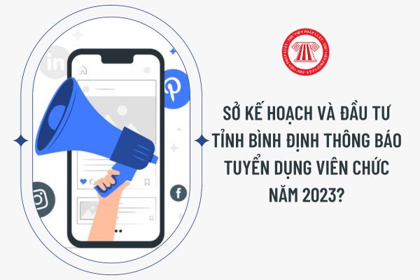 Sở Kế hoạch và Đầu tư tỉnh Bình Định thông báo tuyển dụng viên chức năm 2023?