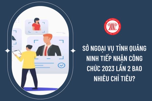 Sở Ngoại vụ tỉnh Quảng Ninh tiếp nhận công chức 2023 lần 2 bao nhiêu chỉ tiêu?