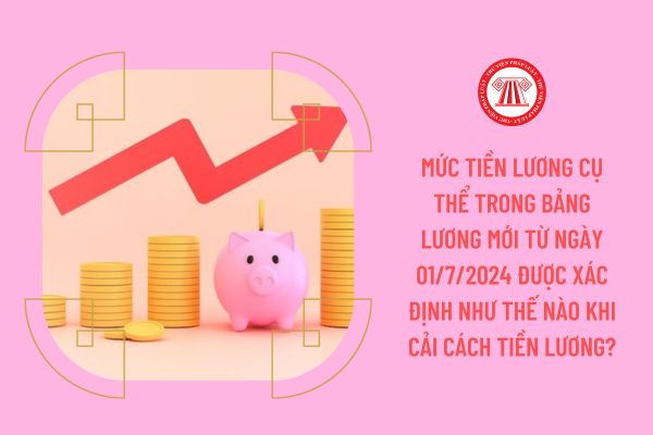 Mức tiền lương cụ thể trong bảng lương mới từ ngày 01/7/2024 được xác định như thế nào khi cải cách tiền lương?