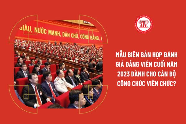 Mẫu biên bản họp đánh giá đảng viên cuối năm 2023 dành cho cán bộ công chức viên chức?