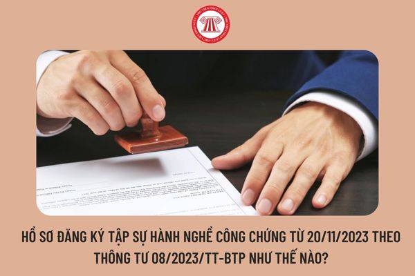 Hồ sơ đăng ký tập sự hành nghề công chứng từ 20/11/2023 theo Thông tư 08/2023/TT-BTP như thế nào?