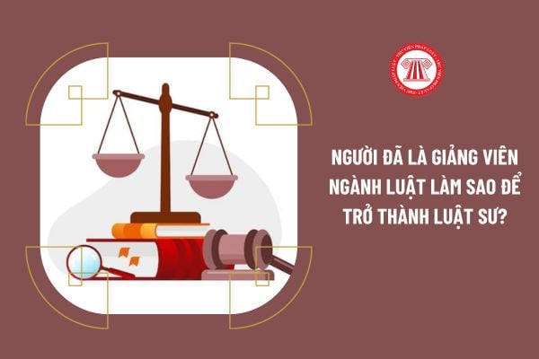 Người đã là giảng viên ngành luật làm sao để trở thành luật sư?