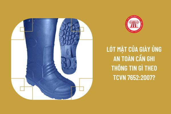 Lót mặt của giày ủng an toàn cần ghi thông tin gì theo TCVN 7652:2007?
