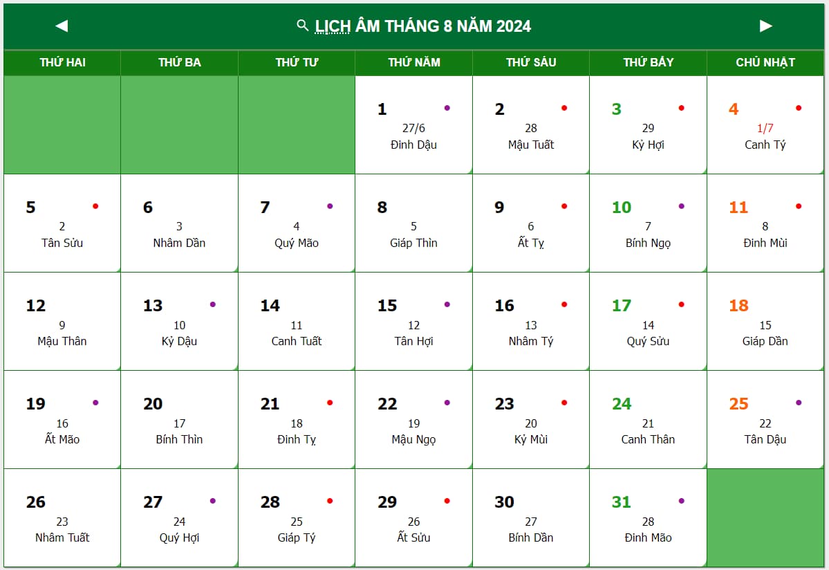 tháng 7 âm lịch