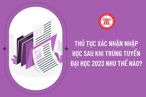 Thủ tục xác nhận nhập học sau khi trúng tuyển đại học 2023 như thế nào?