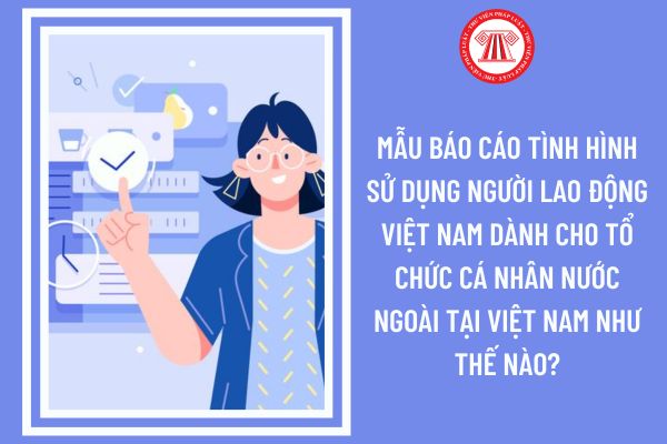 Mẫu báo cáo tình hình sử dụng người lao động Việt Nam dành cho tổ chức cá nhân nước ngoài tại Việt Nam như thế nào?