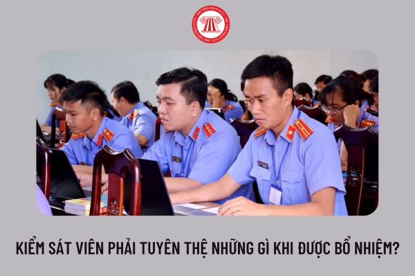 Kiểm sát viên phải tuyên thệ những gì khi được bổ nhiệm?