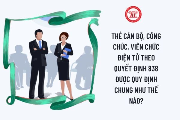 Thẻ cán bộ, công chức, viên chức điện tử theo Quyết định 838 được quy định chung như thế nào?