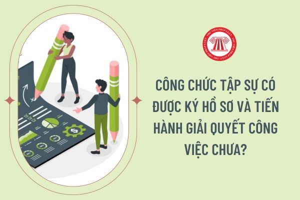 Công chức tập sự có được ký hồ sơ và tiến hành giải quyết công việc chưa?