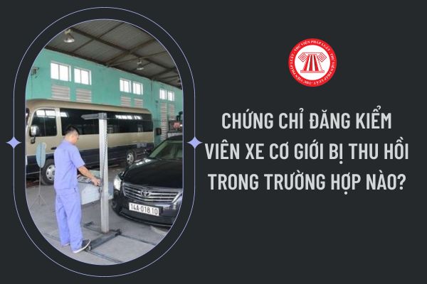 Chứng chỉ đăng kiểm viên xe cơ giới bị thu hồi trong trường hợp nào?