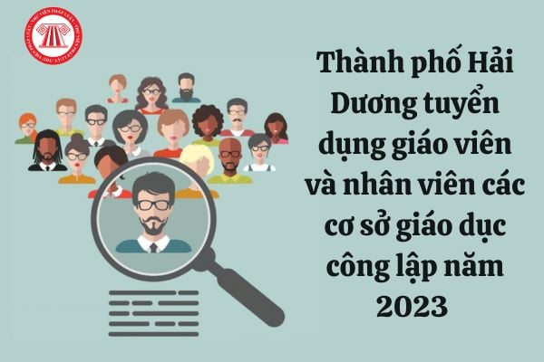 Thành phố Hải Dương thông báo về việc tuyển dụng giáo viên và nhân viên các cơ sở giáo dục công lập năm 2023 với chỉ tiêu bao nhiêu?