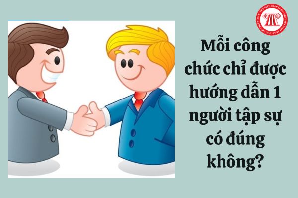 Mỗi công chức chỉ được hướng dẫn 1 người tập sự có đúng không?