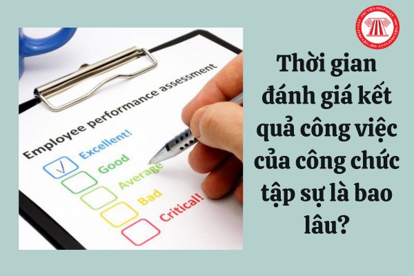 Thời gian đánh giá kết quả công việc của công chức tập sự là bao lâu?