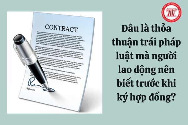 Đâu là thỏa thuận trái pháp luật mà người lao động nên biết trước khi ký hợp đồng?