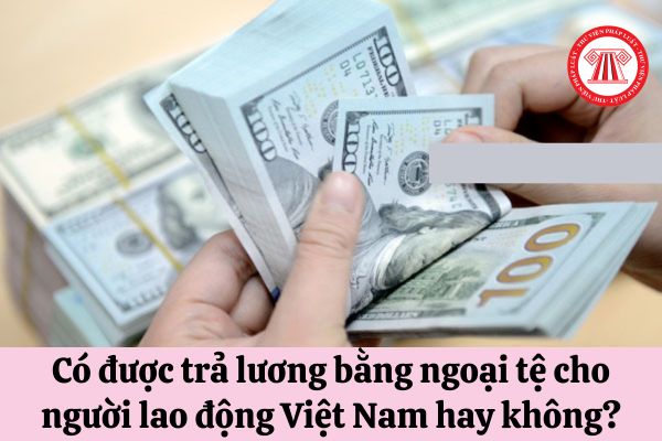 Có được trả lương bằng ngoại tệ cho người lao động Việt Nam hay không?