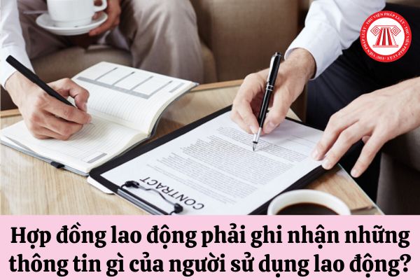 Hợp đồng lao động phải ghi nhận những thông tin gì của người sử dụng lao động?