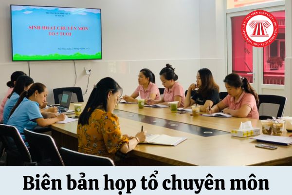 biên bản họp tổ chuyên môn