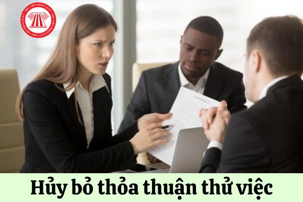 Hủy bỏ thỏa thuận thử việc