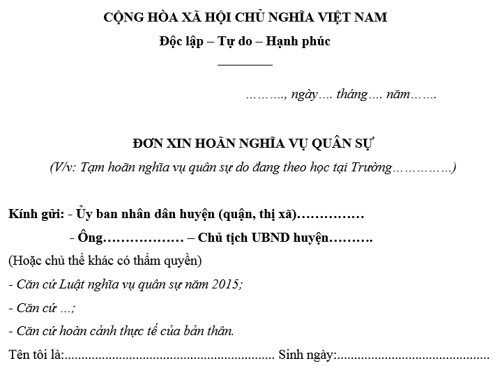 Tạm hoãn