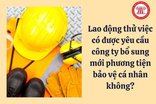 Lao động thử việc có được yêu cầu công ty bổ sung mới phương tiện bảo vệ cá nhân không?