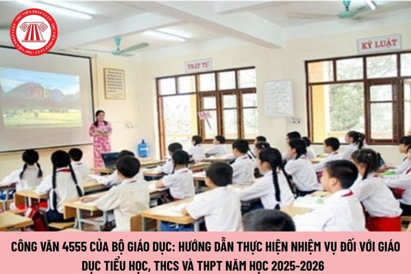Công văn 4555 của Bộ Giáo dục: Hướng dẫn thực hiện nhiệm vụ đối với giáo dục tiểu học, THCS và THPT năm học 2025-2026 như thế nào?