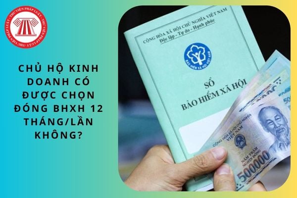 Chủ hộ kinh doanh có được chọn đóng BHXH 12 tháng/lần không?