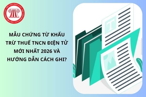 Mẫu chứng từ khấu trừ thuế TNCN điện tử mới nhất 2026 và hướng dẫn cách ghi?