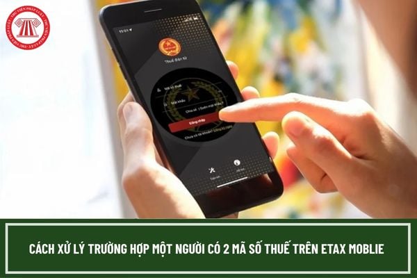 Cách xử lý trường hợp một người có 2 mã số thuế trên Etax Moblie?