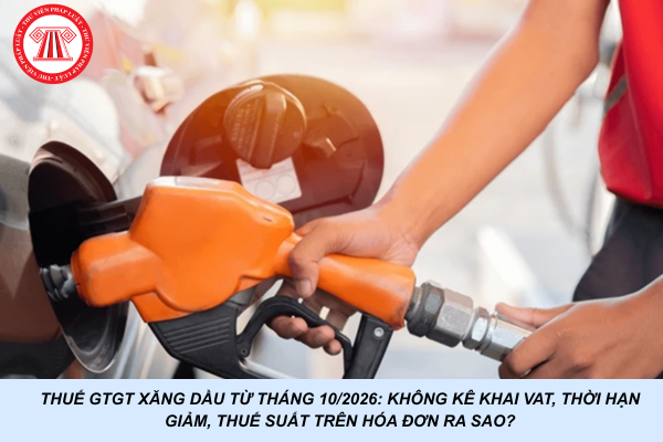 Thuế GTGT xăng dầu từ tháng 10/2026: Không kê khai VAT, thời hạn giảm, thuế suất trên hóa đơn ra sao?
