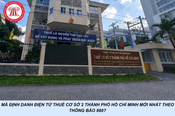 Mã định danh điện tử Thuế cơ sở 2 Thành phố Hồ Chí Minh mới nhất theo Thông báo 880?