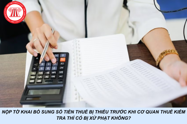Nộp tờ khai bổ sung số tiền thuế bị thiếu trước khi cơ quan thuế kiểm tra thì có bị xử phạt không?