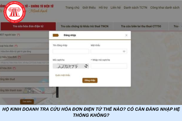 Hộ kinh doanh tra cứu hóa đơn điện tử thế nào? Có cần đăng nhập hệ thống không?