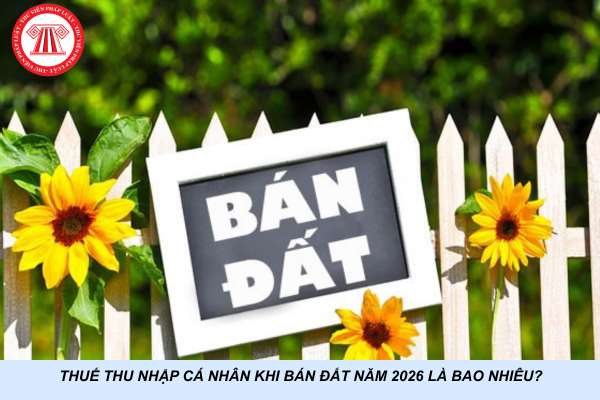 Thuế thu nhập cá nhân khi bán đất năm 2026 là bao nhiêu?