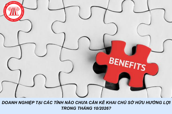 Doanh nghiệp tại các tỉnh nào chưa cần kê khai chủ sở hữu hưởng lợi trong tháng 10/2026?