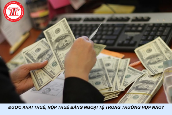 Được khai thuế, nộp thuế bằng ngoại tệ trong trường hợp nào?