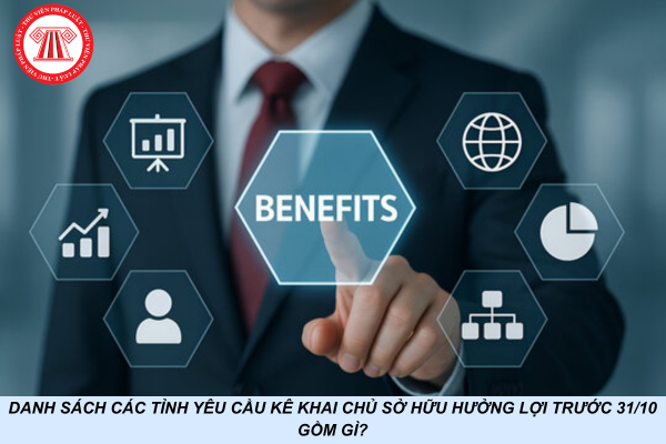 Danh sách các tỉnh yêu cầu kê khai chủ sở hữu hưởng lợi trước 31/10 gồm gì?