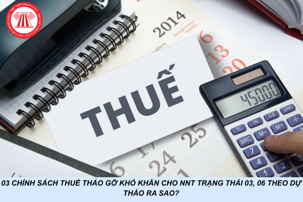 03 chính sách thuế tháo gỡ khó khăn cho NNT trạng thái 03, 06 theo dự thảo ra sao?