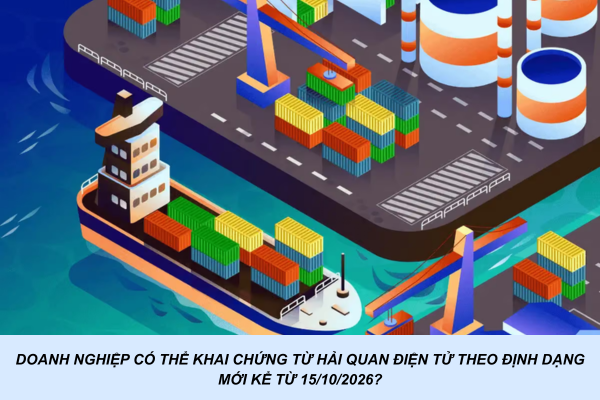Doanh nghiệp có thể khai chứng từ hải quan điện tử theo định dạng mới kể từ 15/10/2026?
