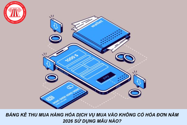 Bảng kê thu mua hàng hóa dịch vụ mua vào không có hóa đơn năm 2026 sử dụng mẫu nào?