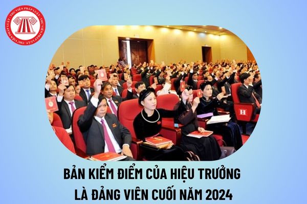 Bản kiểm điểm của Hiệu trưởng là Đảng viên cuối năm 2024? Bản kiểm điểm cuối năm của hiệu trưởng?