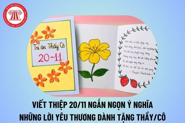 Viết thiệp 20 11 ngắn gọn ý nghĩa? Cách viết thiệp 20 11 tặng cô giáo, thầy giáo? Những lời yêu thương dành cho cô giáo?