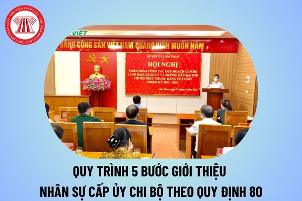 Quy trình 5 bước giới thiệu nhân sự cấp ủy chi bộ? Quy trình giới thiệu nhân sự cấp ủy chi bộ theo Quy định 80 thế nào? 