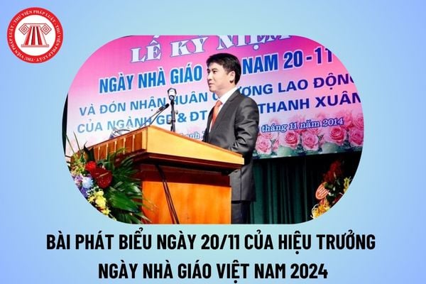 Bài phát biểu ngày 20 11 của hiệu trưởng ngắn gọn ý nghĩa? Bài phát biểu nhân ngày 20 11 của hiệu trưởng? 