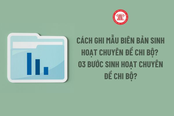 Cách ghi Mẫu biên bản sinh hoạt chuyên đề chi bộ? 03 bước sinh hoạt chuyên đề chi bộ chi tiết theo Hướng dẫn 12?