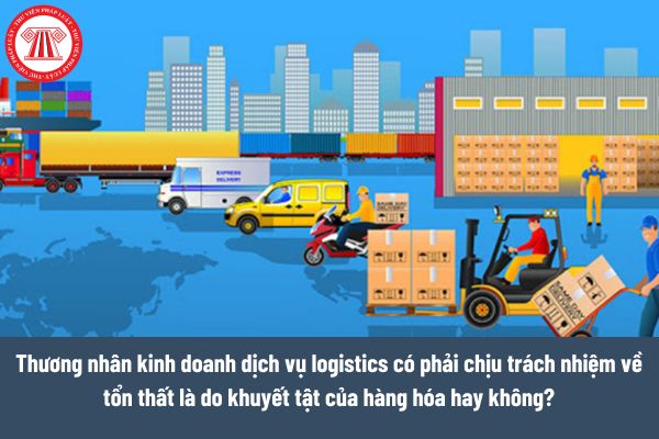 Thương nhân kinh doanh dịch vụ logistics có phải chịu trách nhiệm về tổn thất là do khuyết tật của hàng hóa hay không?
