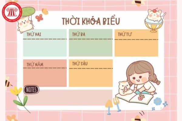 File word mẫu Thời khóa biểu dành cho học sinh tiểu học? Học sinh tiểu học kết thúc học kỳ 1 trước ngày mấy của năm mới? 