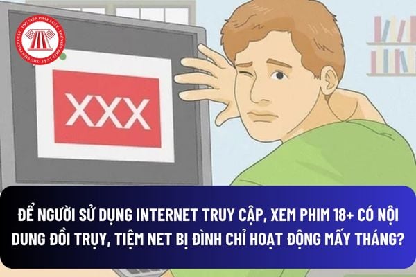 Để người sử dụng Internet truy cập, xem phim 18+ có nội dung đồi trụy, tiệm net bị đình chỉ hoạt động mấy tháng? 