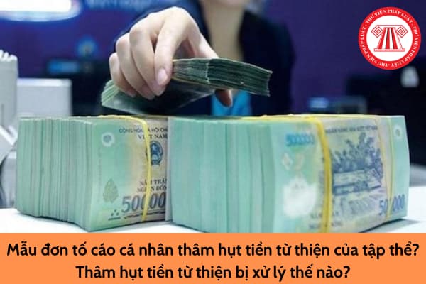 Mẫu đơn tố cáo cá nhân thâm hụt tiền từ thiện của tập thể?